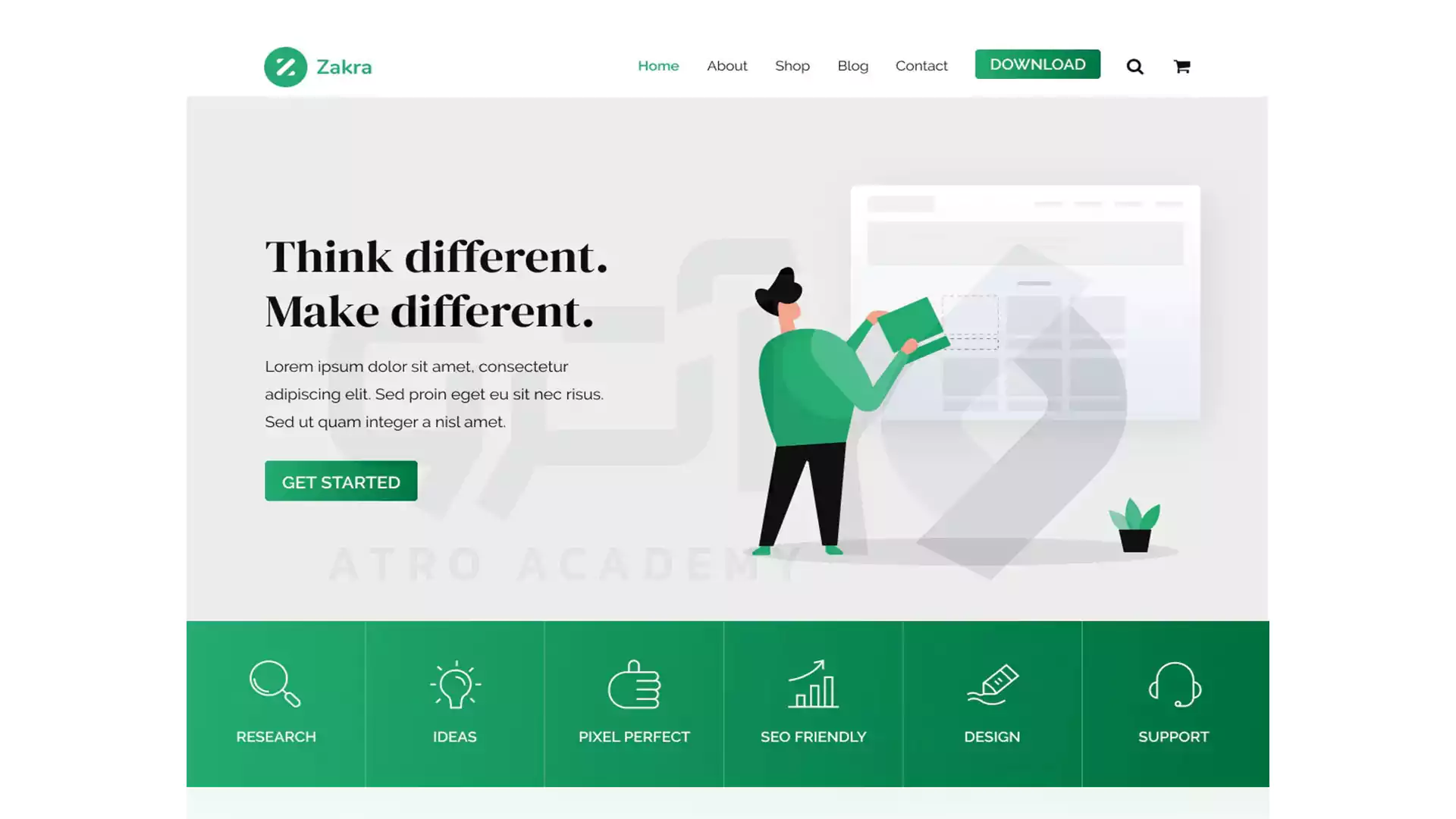 قالب وردپرسی Zakra