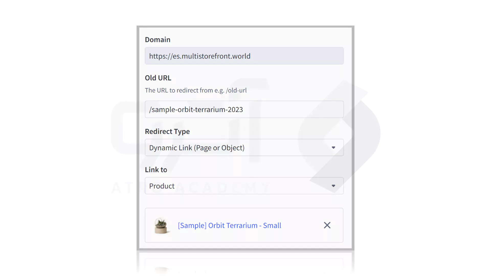 مراحل تصویری ریدایرکت 301 در Bigcommerce