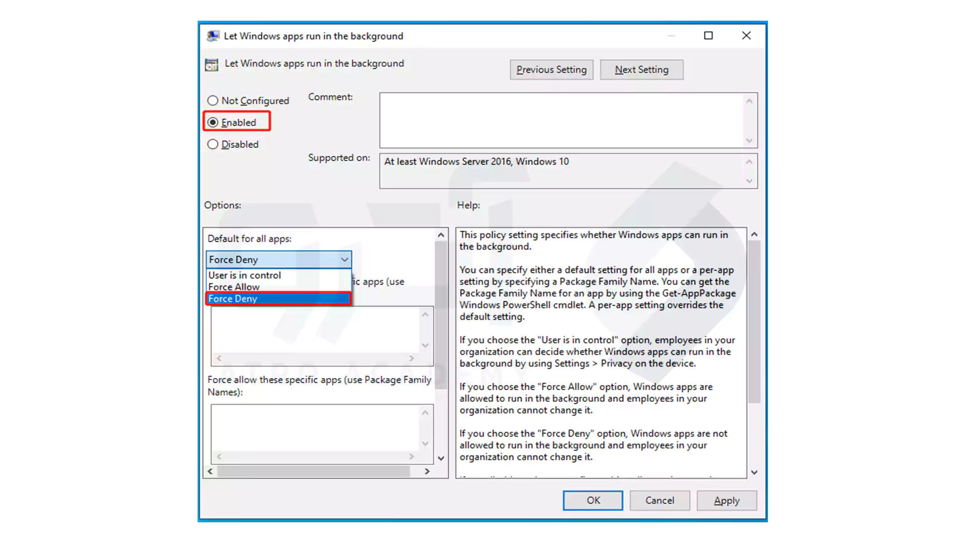 غیرفعال کردن برنامه های پس زمینه با ویرایشگر Local Group Policy