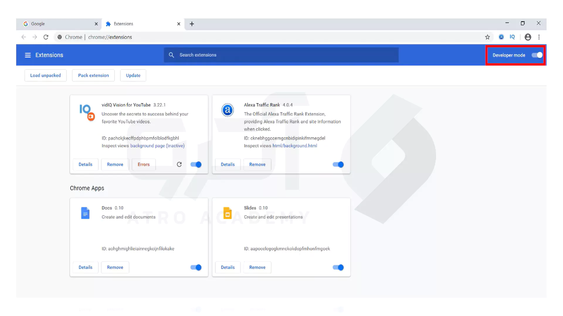 نحوه خاموش کردن Developer mode در chrome